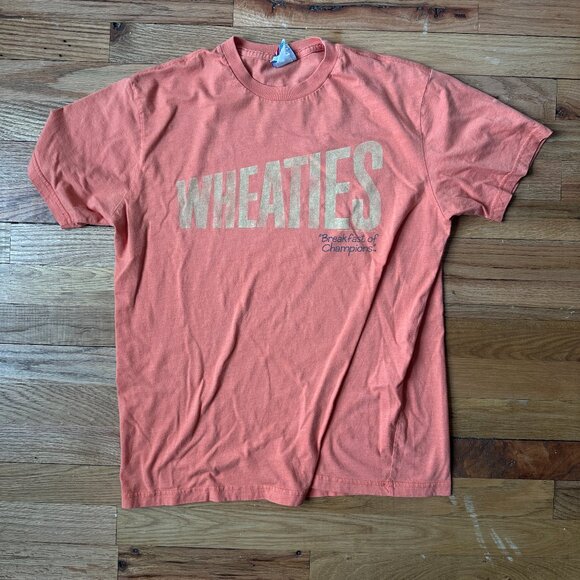 Vintage Orange WHEATIES T Shirt [MEDIUM] - Picture 1 of 6